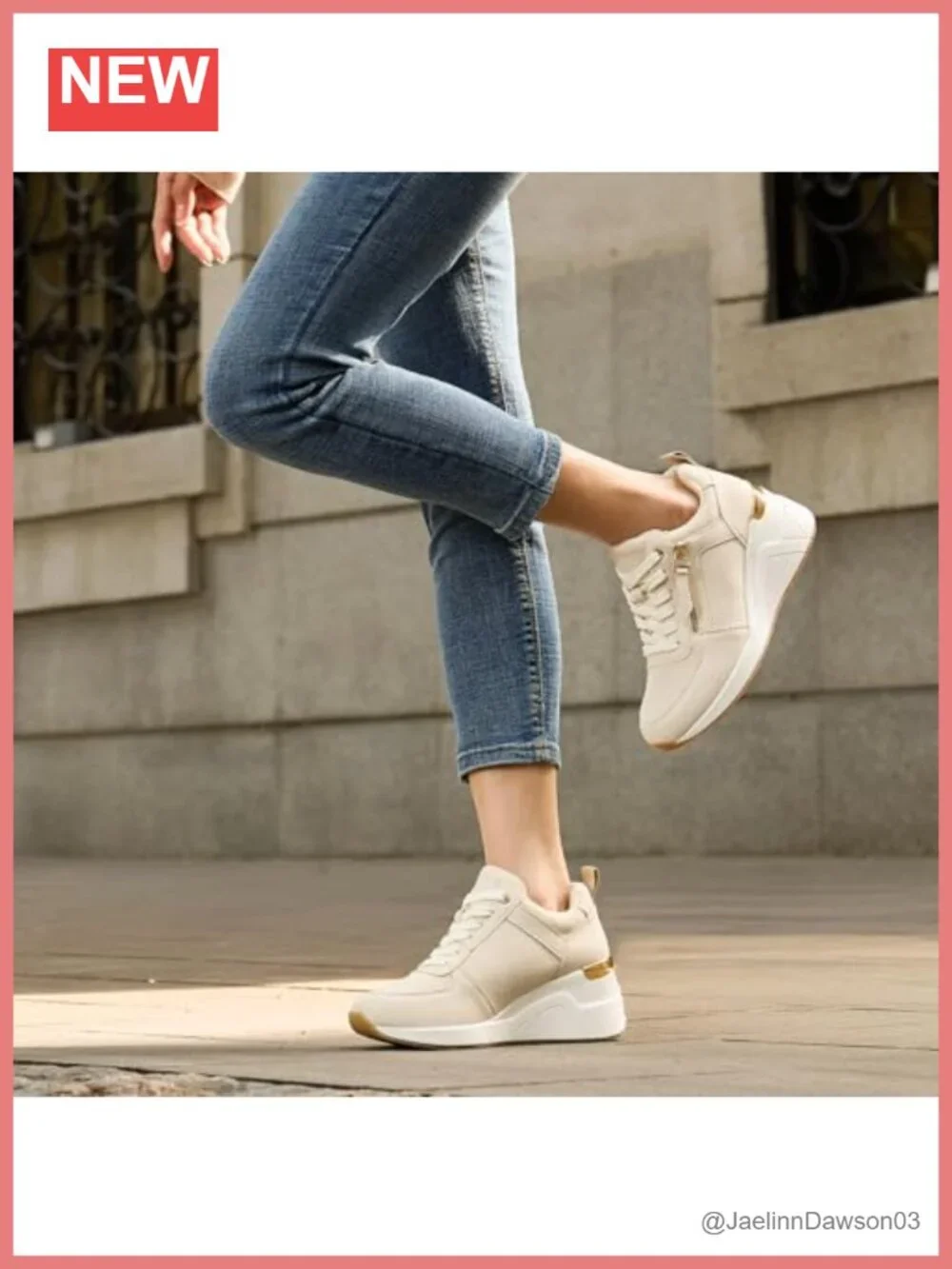 Wedge Heel Fashion Sneakers Women Platform Tennis Shoes Breathable Lightweight